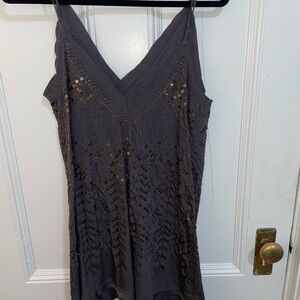 Free People Gray Embellished Dress